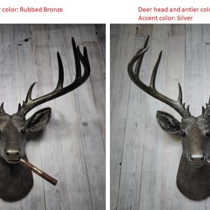 Faux Taxidermy Deer Head Wall Mount, Faux Taxidermy Stag Head with Cigar