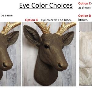 Faux Taxidermy Deer Head, Stag Head Wall Mount, Deer Head with Bow Tie