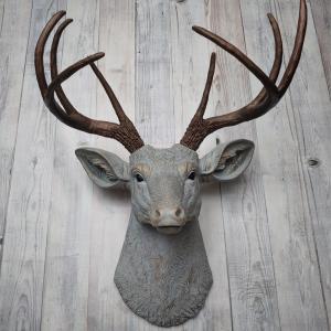 Faux Taxidermy Deer Head, Stag Head Wall Mount