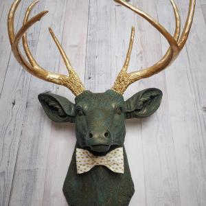Faux Taxidermy Deer Head, Faux Stag Head, Deer Head Wall Mount, Stag Head Wall Art