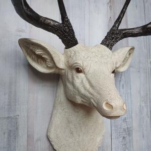 Faux Taxidermy Deer Head Wall Art, Faux Stag Head