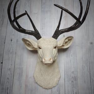 Faux Taxidermy Deer Head Wall Art, Faux Stag Head