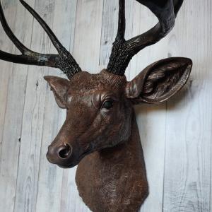 Faux Taxidermy Deer Head Wall Art, Stag Head Wall Mount, Faux Deer Head