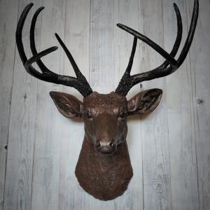 Faux Taxidermy Deer Head Wall Art, Stag Head Wall Mount, Faux Deer Head