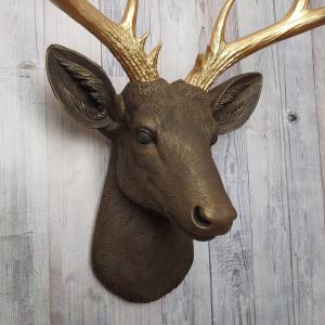 Faux Taxidermy Deer Head, Stag Head Wall Mount, Deer Head Wall Mount