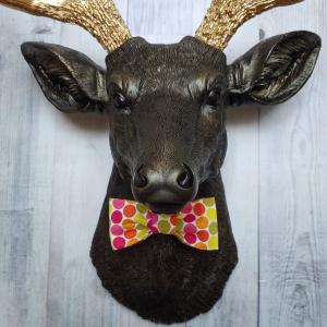 Faux Taxidermy Deer Head, Deer Head Wall Mount, Stag Head Wall Art, Deer Head with bow tie