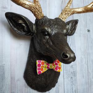 Faux Taxidermy Deer Head, Deer Head Wall Mount, Stag Head Wall Art, Deer Head with bow tie