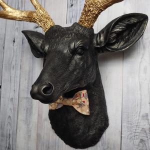 Faux Taxidermy Deer Head, Faux Stag Head, Bow Tie Deer Head