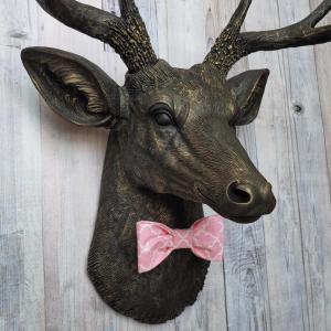 Faux Taxidermy Deer Head, Faux Stag Head, Deer Head with Bow Tie