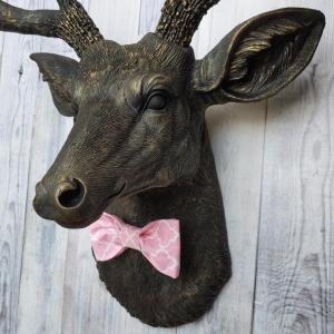 Faux Taxidermy Deer Head, Faux Stag Head, Deer Head with Bow Tie