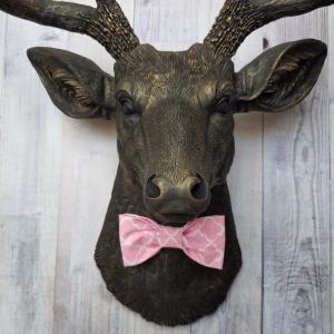 Faux Taxidermy Deer Head, Faux Stag Head, Deer Head with Bow Tie