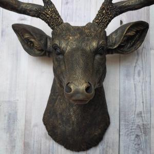 Faux Taxidermy Deer Head Wall Art, Faux Stag Head