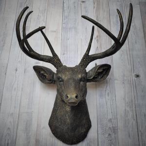 Faux Taxidermy Deer Head Wall Art, Faux Stag Head