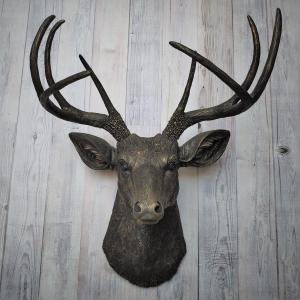 Faux Taxidermy Deer Head Wall Art, Faux Stag Head