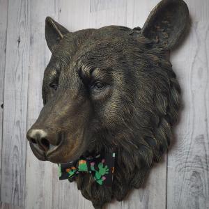 faux taxidermy bear head wall mount