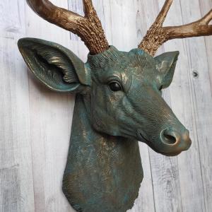 Faux Taxidermy Deer Head, Stag Head Wall Mount
