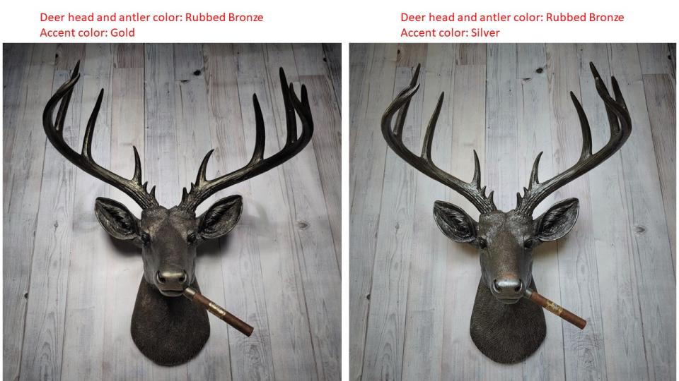 Faux Taxidermy Deer Head Wall Mount, Faux Taxidermy Stag Head with Cigar