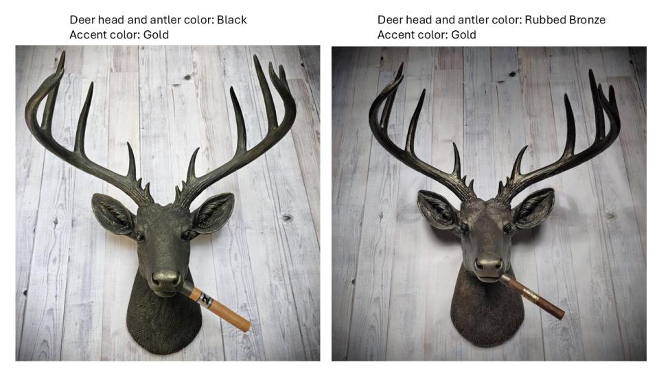 Faux Taxidermy Deer Head, Stag Head Wall Mount with Eyeglasses, Bow Tie and Pipe