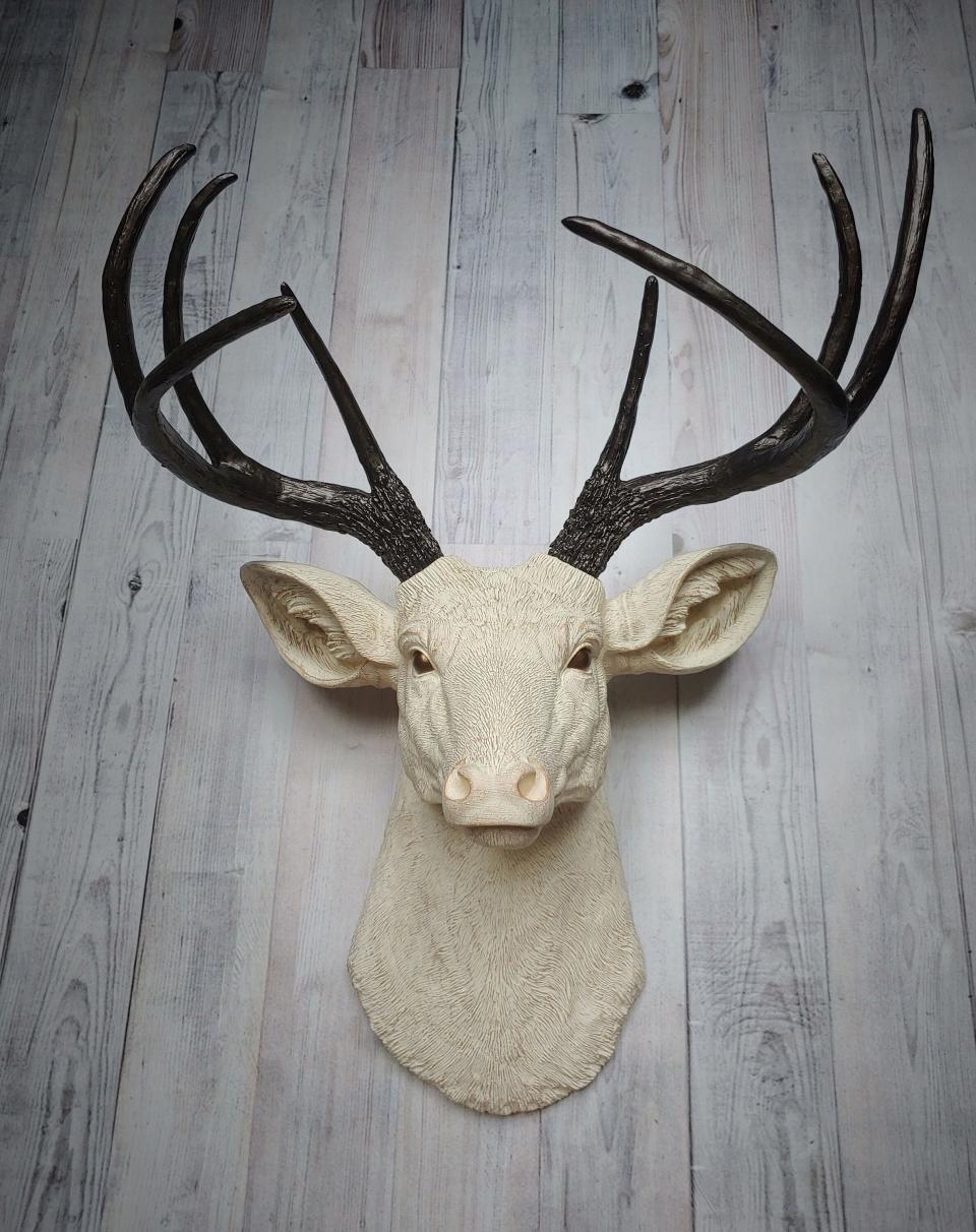 Faux Taxidermy Deer Head Wall Art, Faux Stag Head