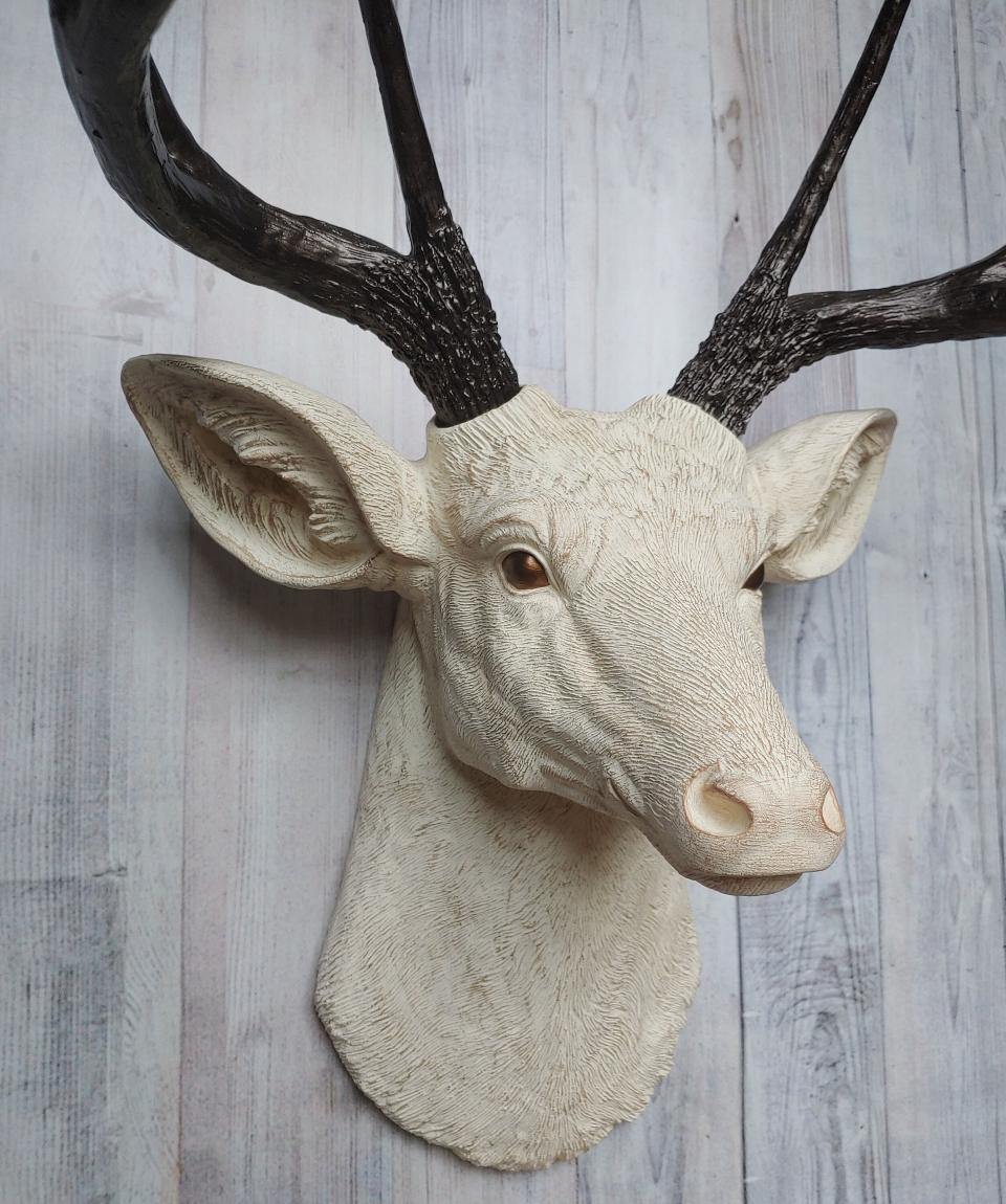 Faux Taxidermy Deer Head Wall Art, Faux Stag Head