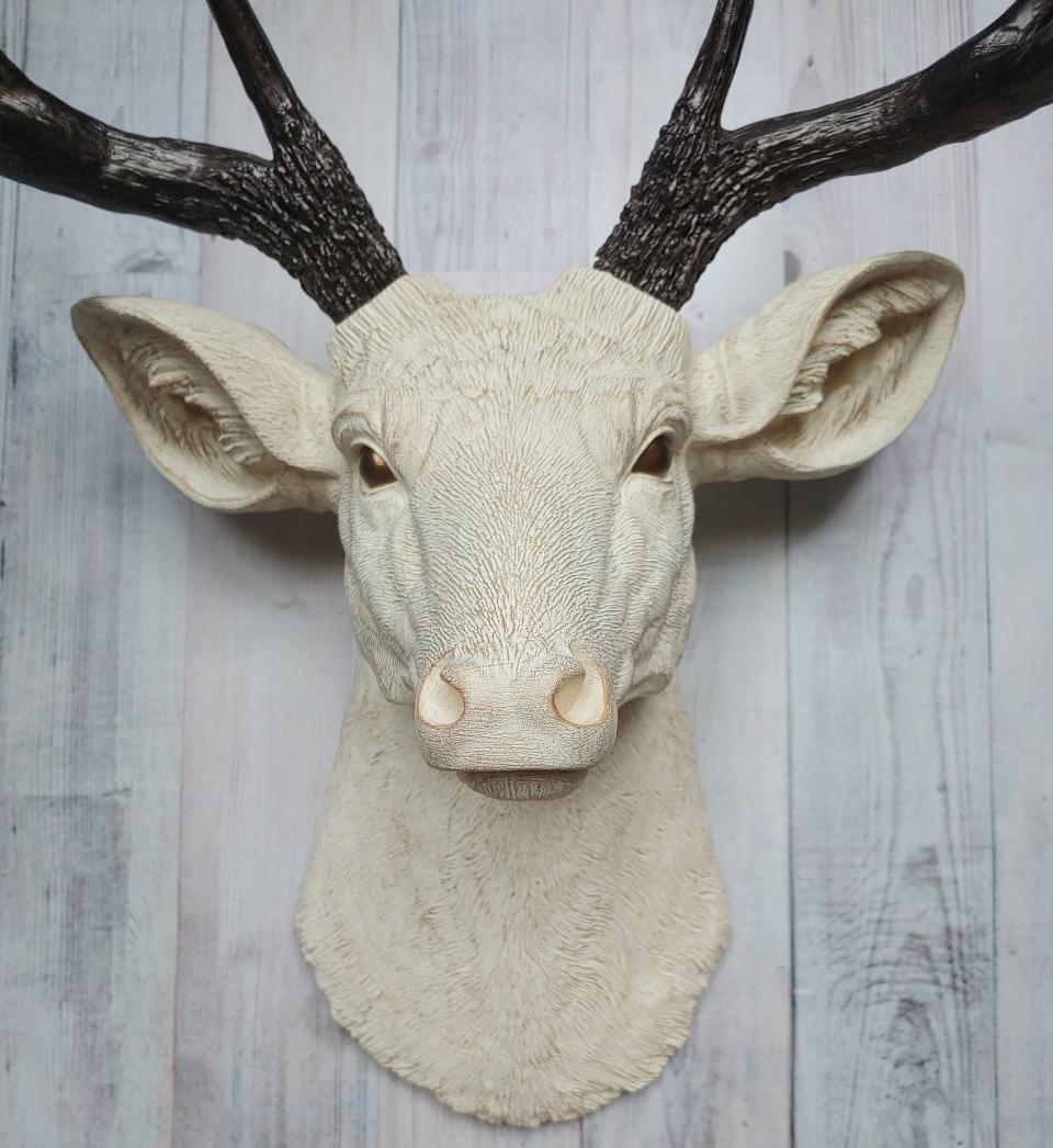 Faux Taxidermy Deer Head Wall Art, Faux Stag Head