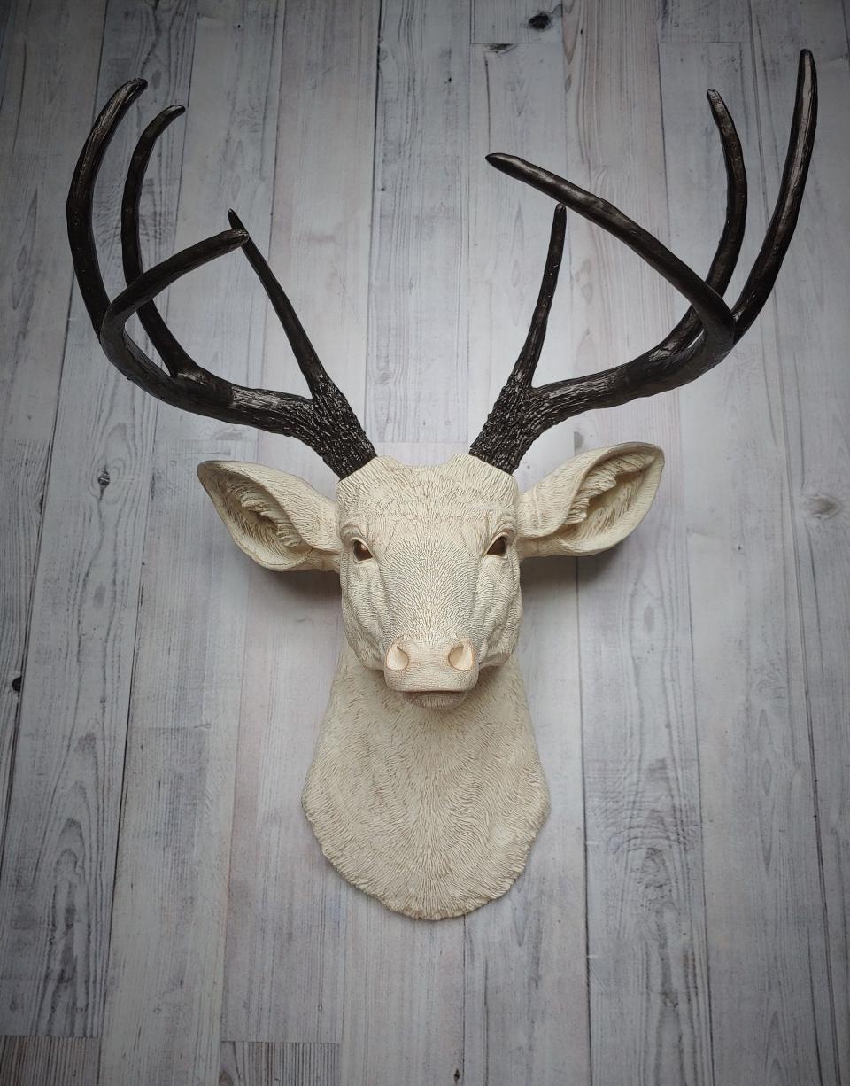 Faux Taxidermy Deer Head Wall Art, Faux Stag Head