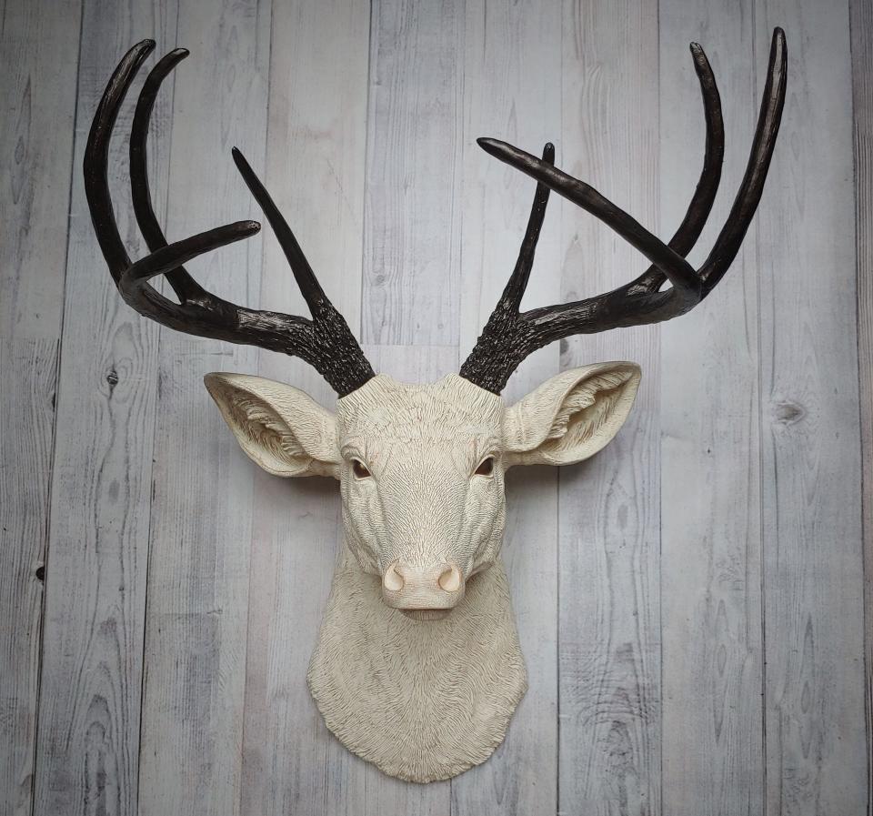 Faux Taxidermy Deer Head Wall Art, Faux Stag Head