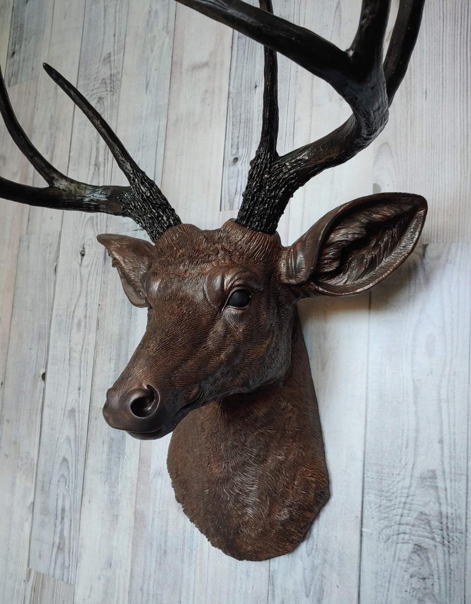 Faux Taxidermy Deer Head Wall Art, Stag Head Wall Mount, Faux Deer Head