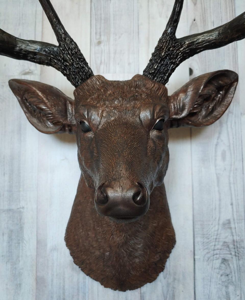 Faux Taxidermy Deer Head Wall Art, Stag Head Wall Mount, Faux Deer Head