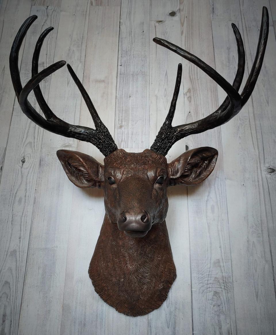 Faux Taxidermy Deer Head Wall Art, Stag Head Wall Mount, Faux Deer Head