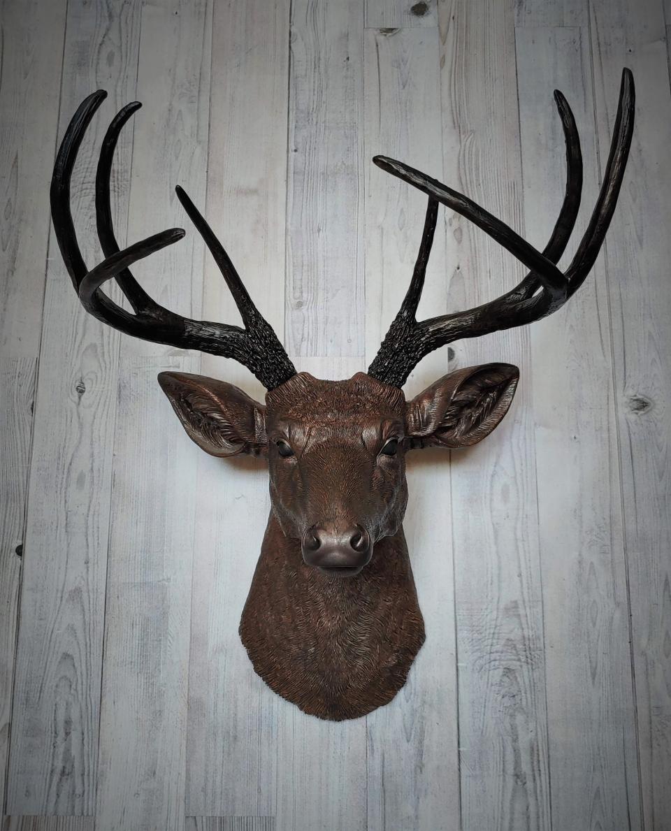 Faux Taxidermy Deer Head Wall Art, Stag Head Wall Mount, Faux Deer Head