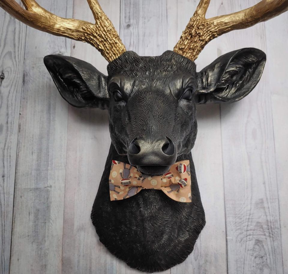 Faux Taxidermy Deer Head, Faux Stag Head, Bow Tie Deer Head