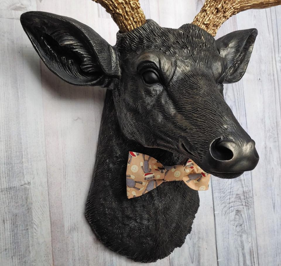 Faux Taxidermy Deer Head, Faux Stag Head, Bow Tie Deer Head