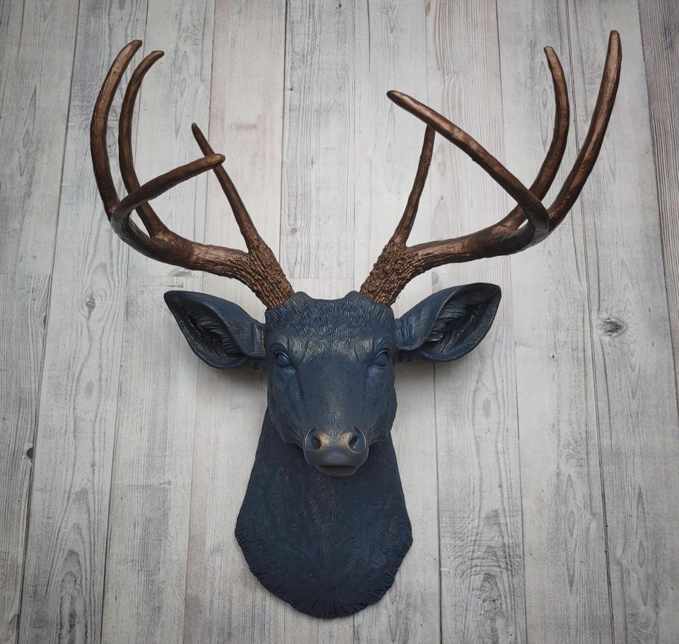 Faux Taxidermy Deer Head Wall Art, Faux Stag Head