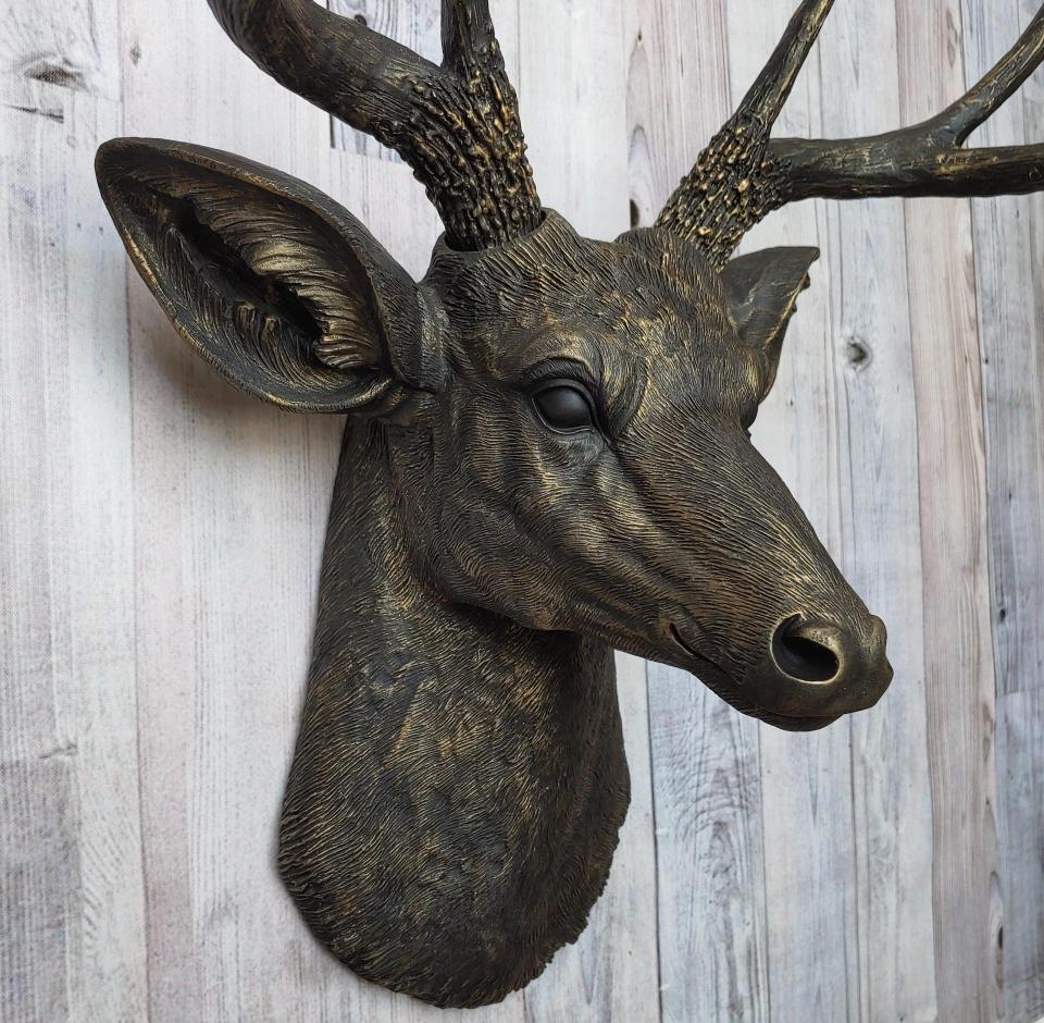 Faux Taxidermy Deer Head Wall Art, Faux Stag Head