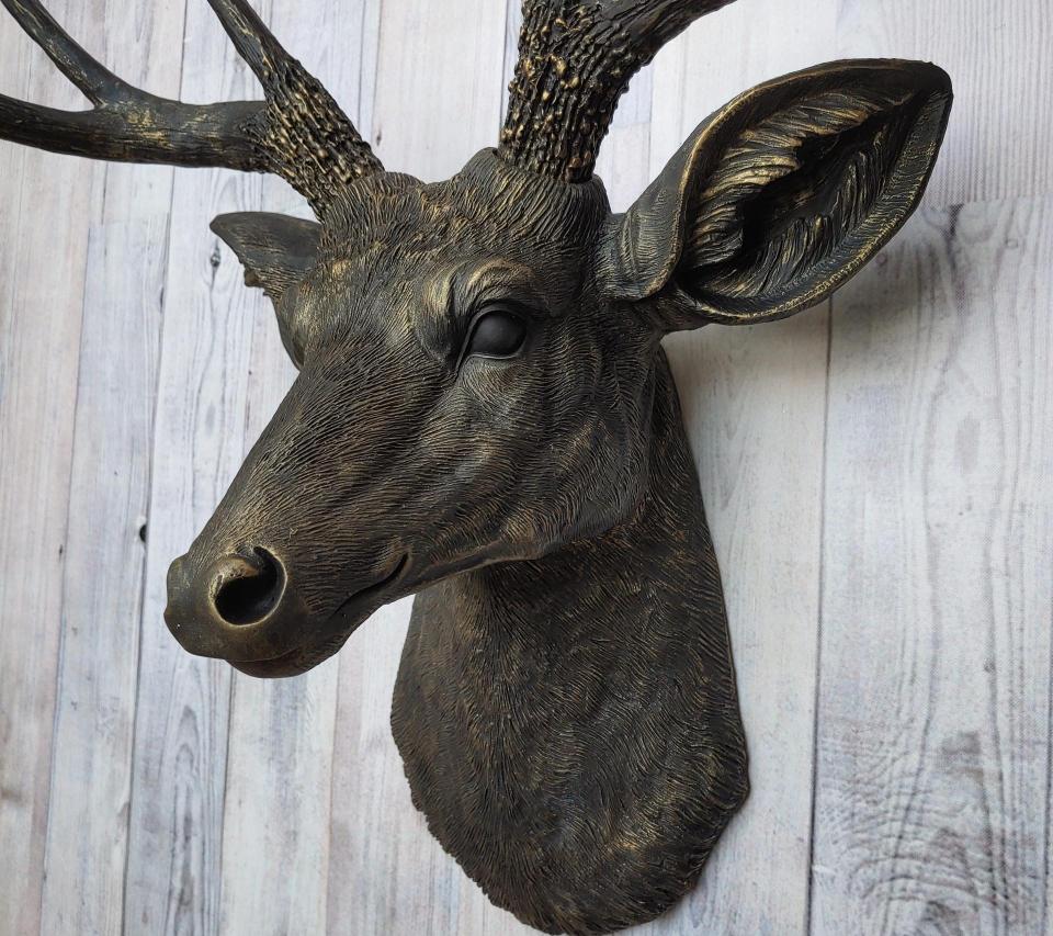 Faux Taxidermy Deer Head Wall Art, Faux Stag Head