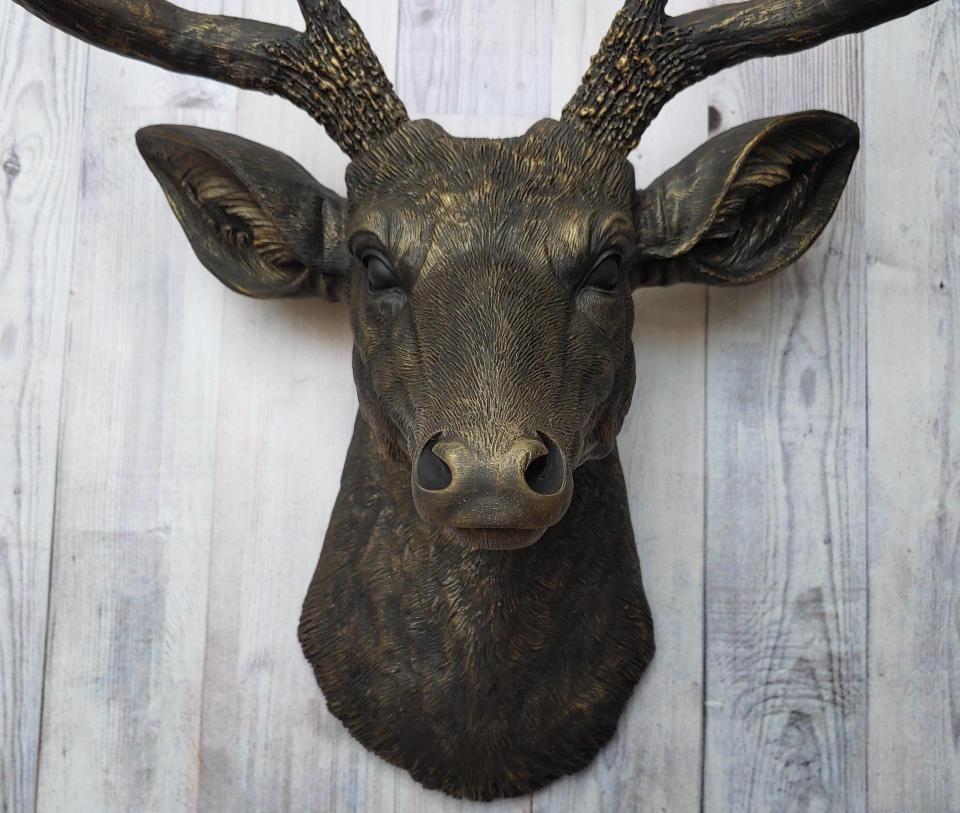 Faux Taxidermy Deer Head Wall Art, Faux Stag Head