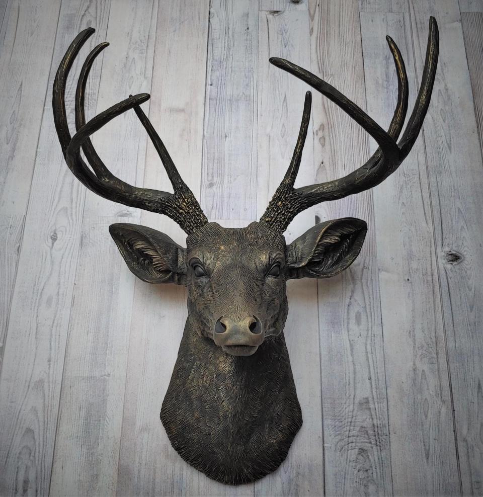 Faux Taxidermy Deer Head Wall Art, Faux Stag Head