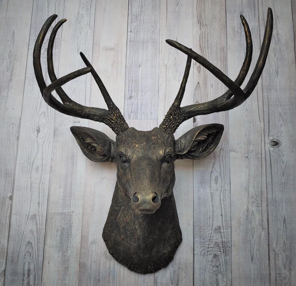 Faux Taxidermy Deer Head Wall Art, Faux Stag Head