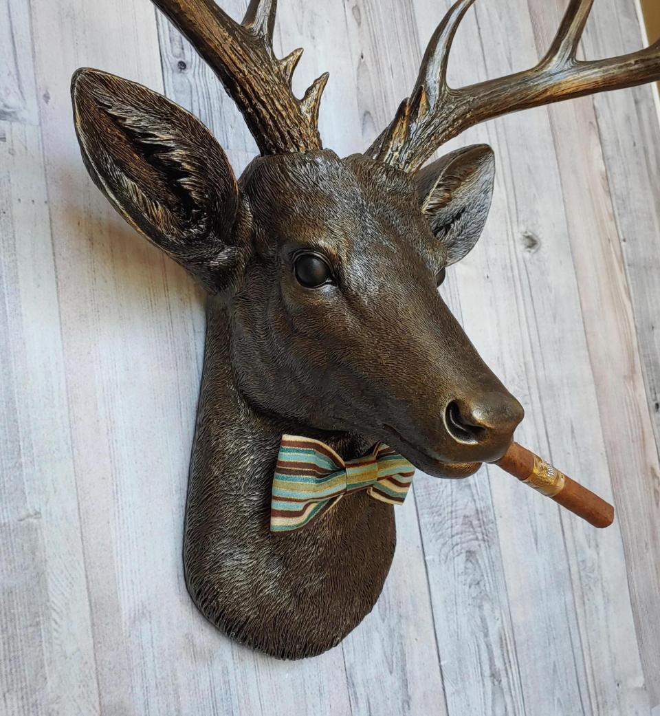 Fabric stag head wall mount online